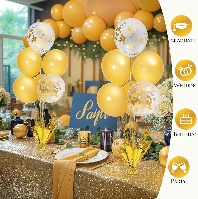 4 Set Gold Table Centerpiece Balloons Stand Kit - Image 5