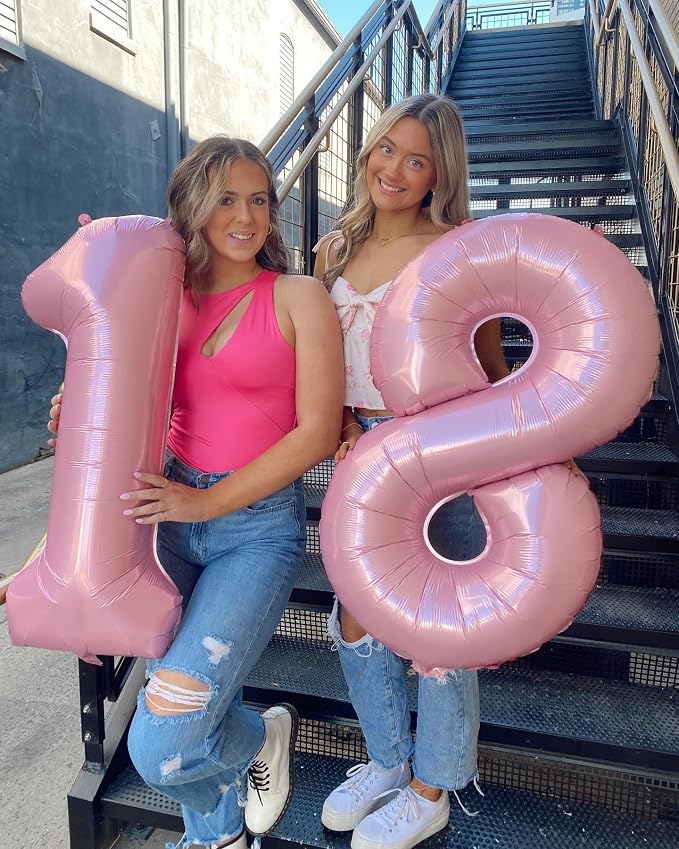 40 Inch Pastel Pink Number 5 Balloon, 5th Birthday Party Decorations | 40 Inch - Image 8