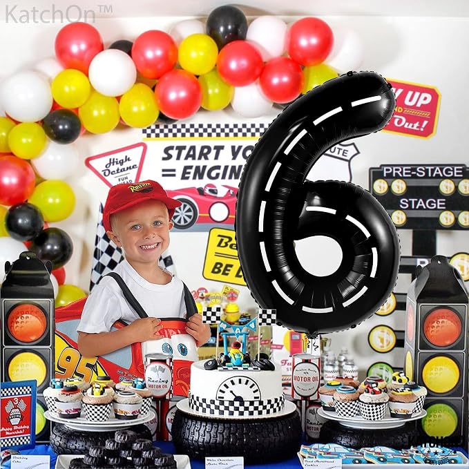 KatchOn, 40 Inch | Hot Wheels 6th Birthday Balloon | 6th Road Birthdays - Image 2