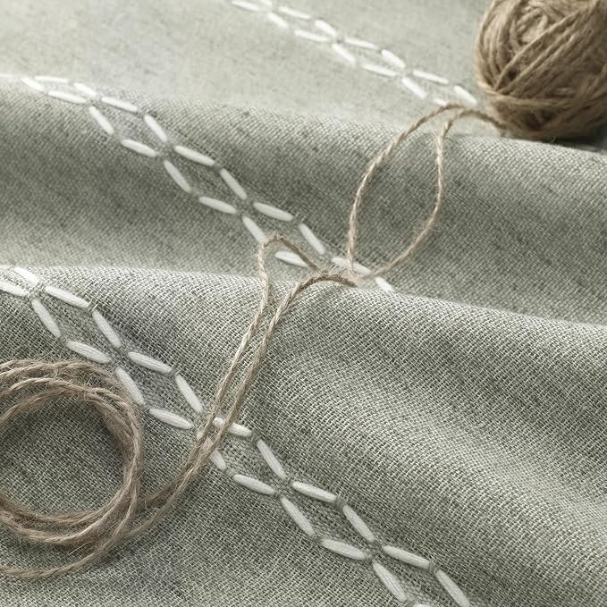 Sage Green Boho Blackout Curtains 84 Inch 2 Panels - Image 6
