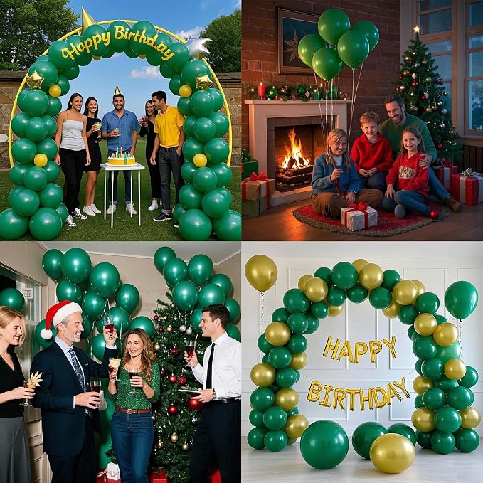 Green Balloons Green Birthday Decorations 10 Pack 36 inch Round Party Balloons - Image 4