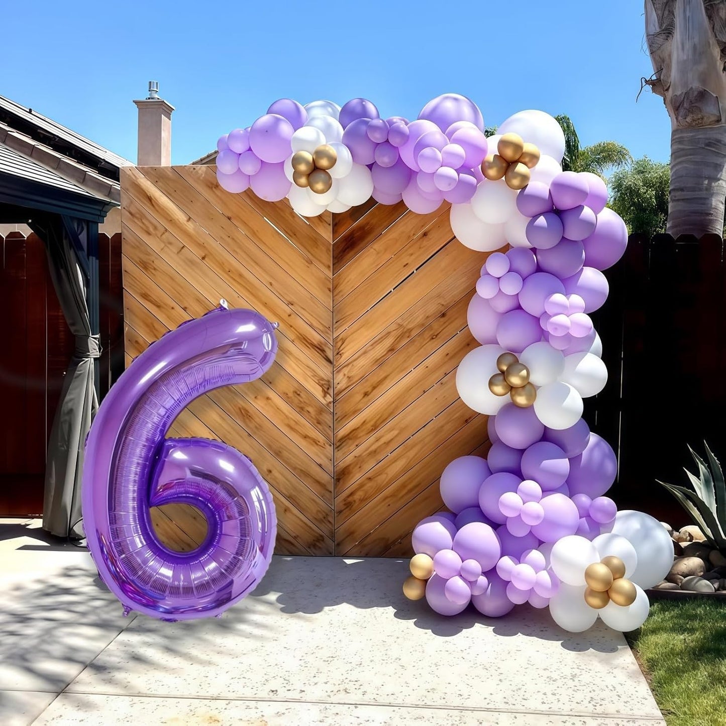 Purple 2 Balloon Number,40 Inch Number 2 Balloon Big Purple 2 Foil Mylar Helium Balloon for Birthday Party Decorations