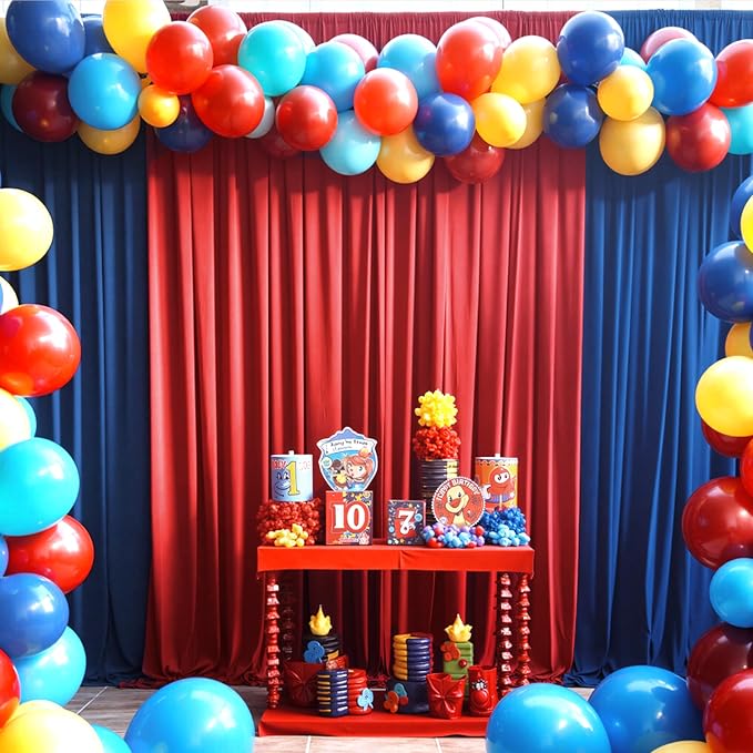 60×14ft Wrinkle Free Red Backdrop Curtain, Soft Silky Easy to Drape Wedding - Image 9
