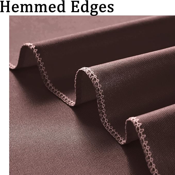 10x8 ft Wrinkle Free Brown Backdrop Curtain - Image 5