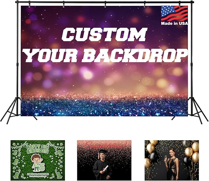 Custom Backdrop Personalized 7x5 Ft, Customized Photo Backdrop Banner by Acoweno