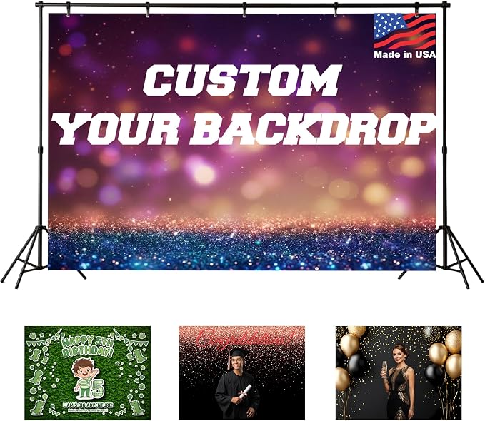 Custom Backdrop Personalized 9x6 Ft, Customized Photo Backdrop Banner by Acoweno
