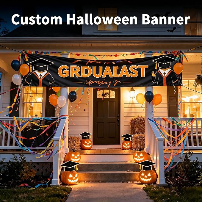 Custom Vinyl Banner with Hem & Grommets, Halloween Birthday Business Event - Image 3