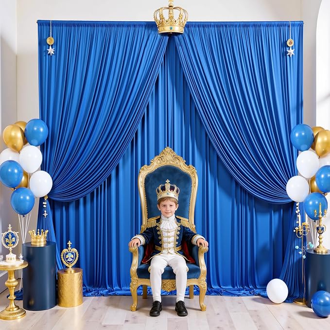 20ft×12ft Royal Blue Backdrop Curtain - Image 7