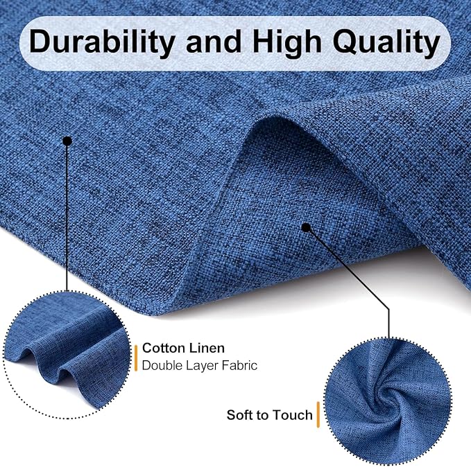 Homaxy Cloths Placemats for Dining Table Set of 8, Cotton Linen Blend Table Mats - Image 4