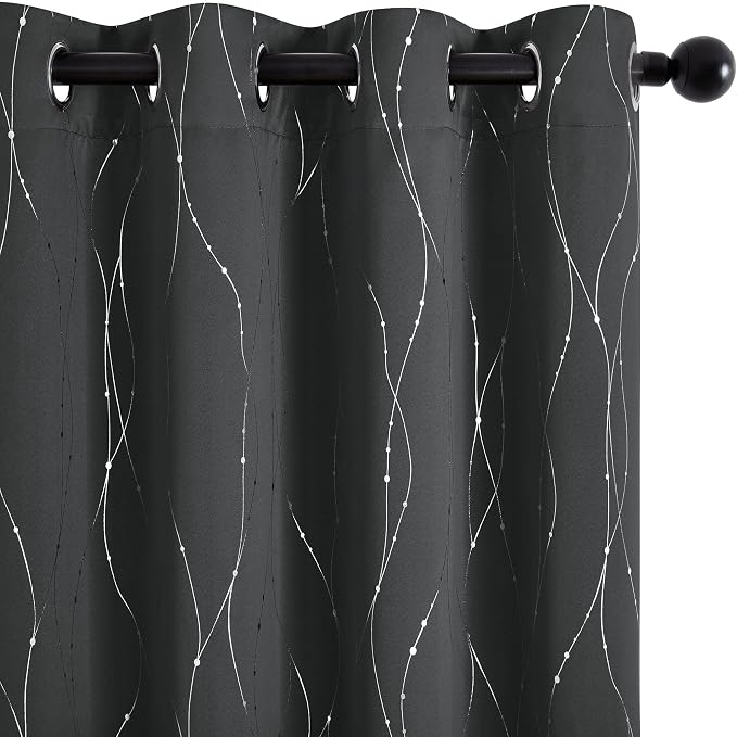 Deconovo 100% Blackout Living Room Curtains 63 Inches Long, Thermal Insulated by Unknown
