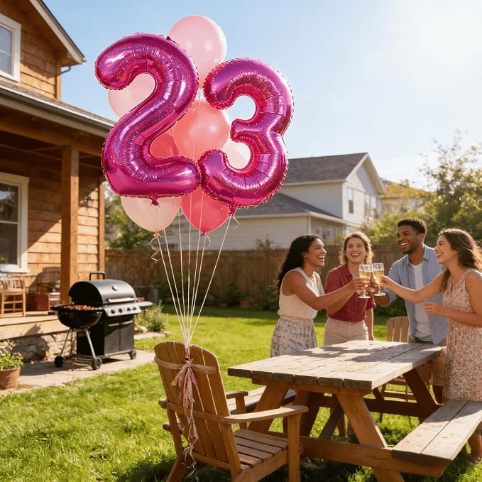 Laser Hot Pink 8 Balloon - Image 2