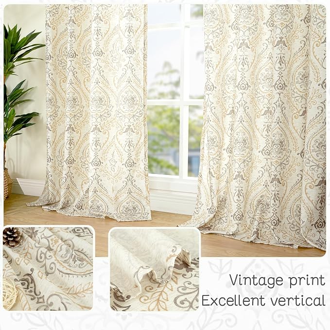 French Country Yellow Linen Curtains - Image 5