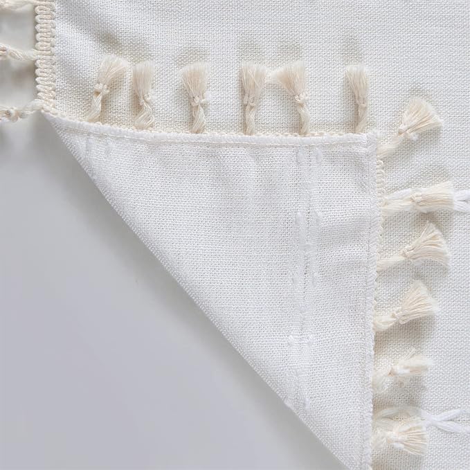 RoomTalks White Boho Kitchen Valances - Image 6