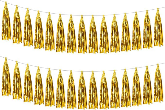 2 Pack Golden Metallic Tassel Garland by Unknown