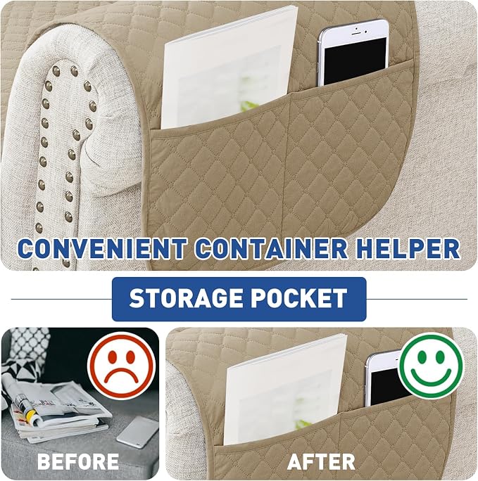 XINEAGE Quilted Chair Sofa Cover Waterproof Chair Covers - Image 3