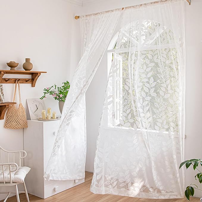 Treatmentex Lace White Sheer Curtains by Treatmentex