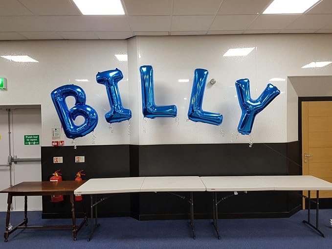 Letter Balloons 40 Inch Blue Giant Alphabet Balloons Letter H | Foil Mylar Big - Image 4