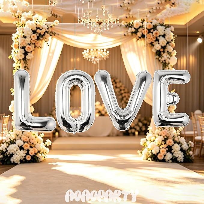 Letter Balloons Silver 40 Inch C Large Big Foil Mylar Balloon | - Image 5
