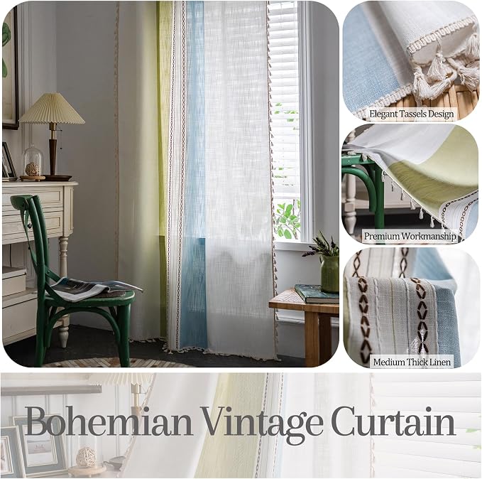 Sutuo Home Boho Curtains 90 inches - Image 2