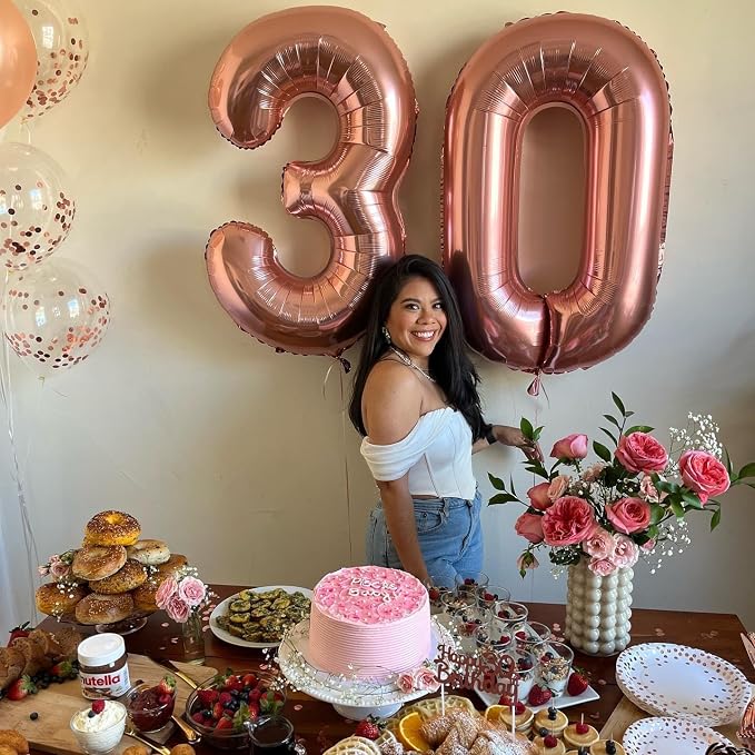 40 In Rose Gold Number 6 Balloon, 6th Birthday Party Decorations - Image 9
