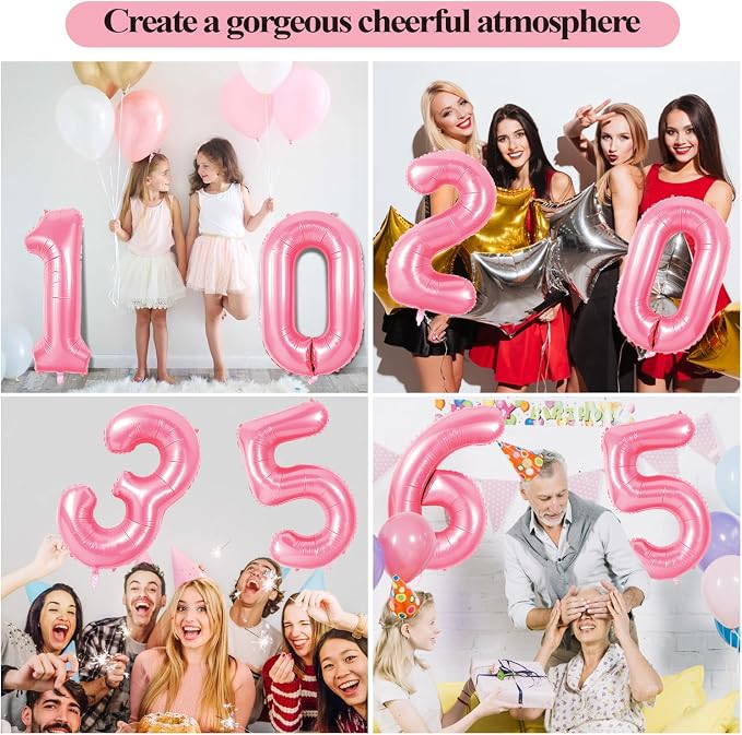 Number 66 Balloons for 66th Birthday Party Decorations, 0-100 Large No.66 - Image 7