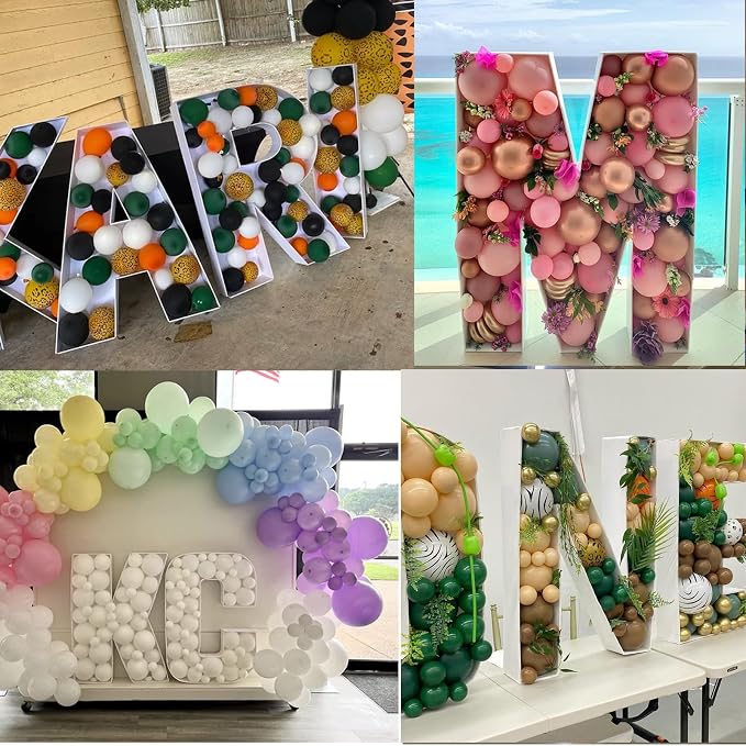 2FT Sign & Mosaic Balloon Frame Letter DIY Fillable Letters Kit - Image 6