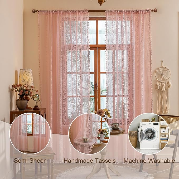 Sutuo Home Boho Curtains 2 Panels - Image 7