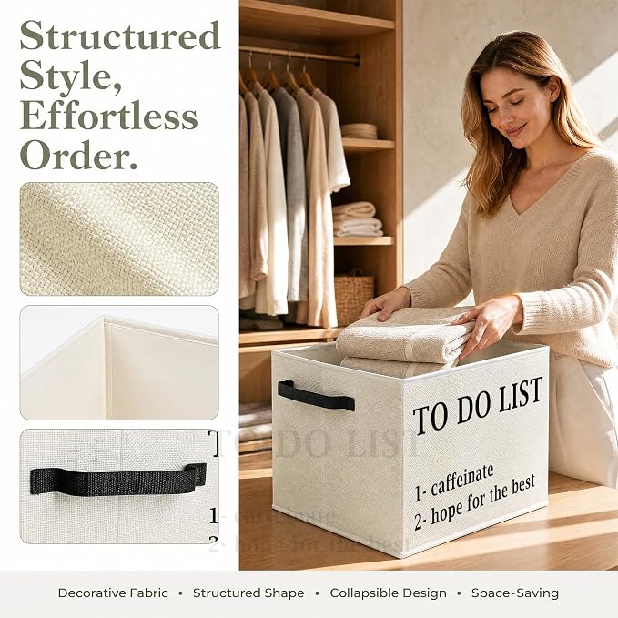 Inspirational Office Decor Storage Basket - Image 2
