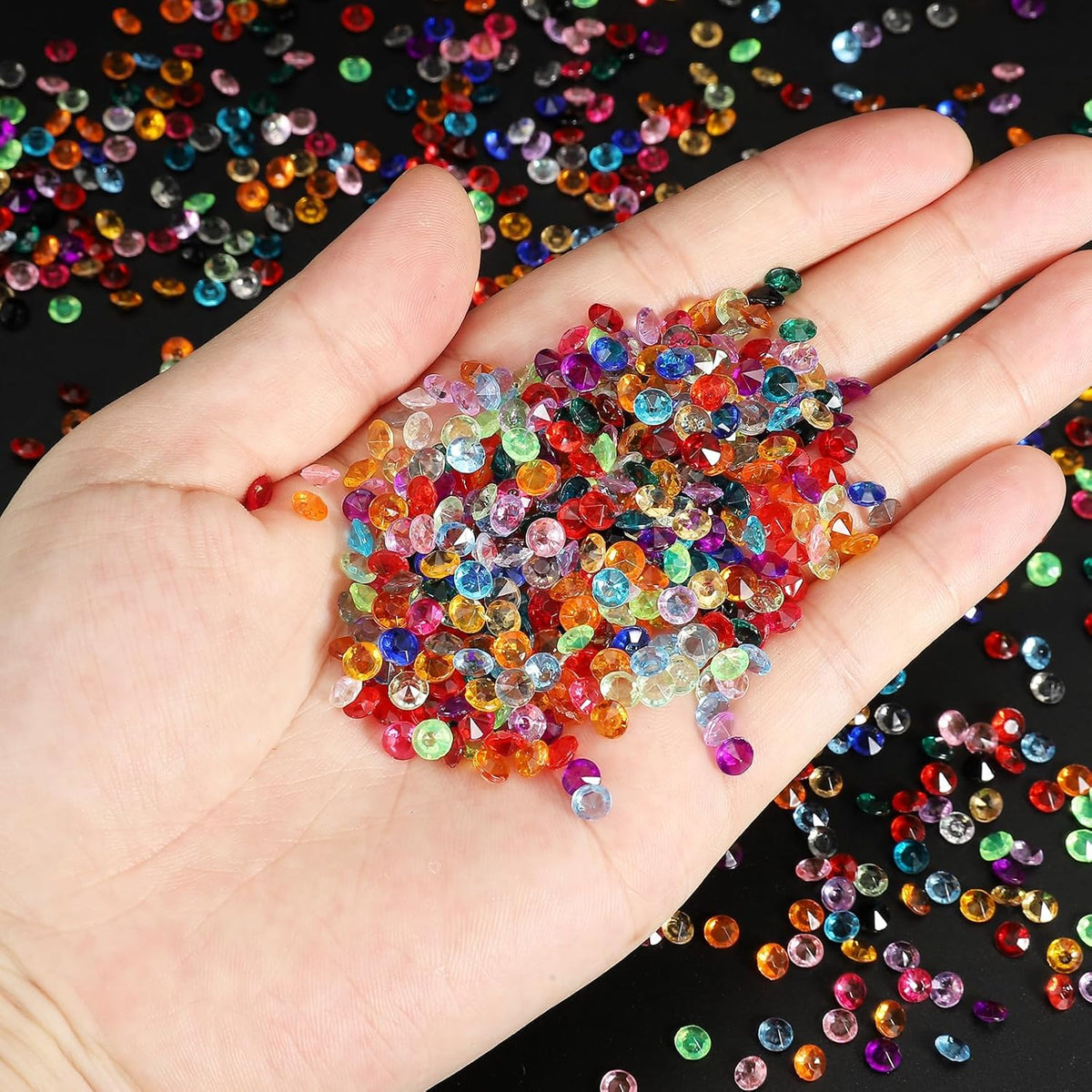 PATIKIL 10000 Pcs Wedding Table Scatter Confetti Crystals 4.5mm Acrylic Diamonds Vase Fillers Gems for Table Centerpiece Decorations Party Vase Beads, Blue