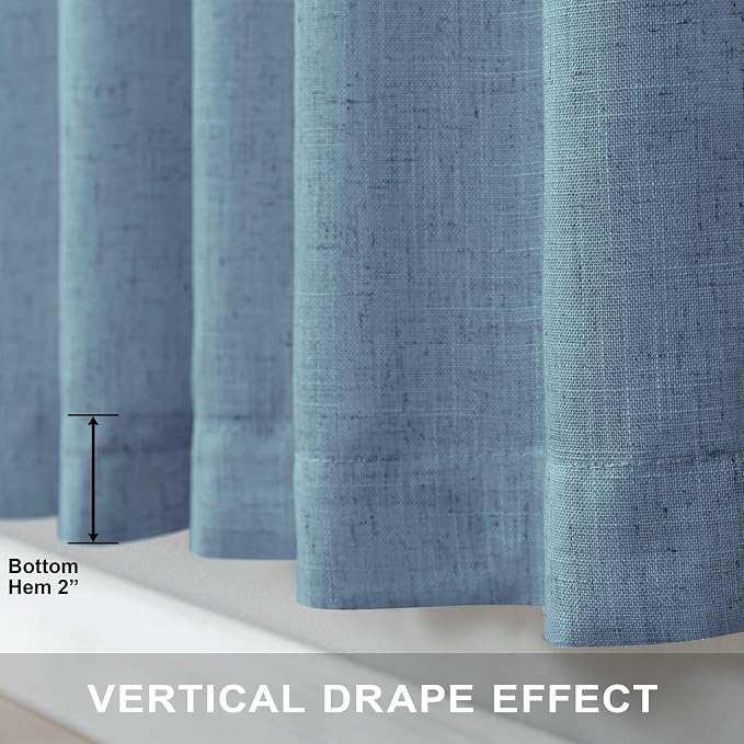 Light Blue Curtains 63 Inch Length - Image 6