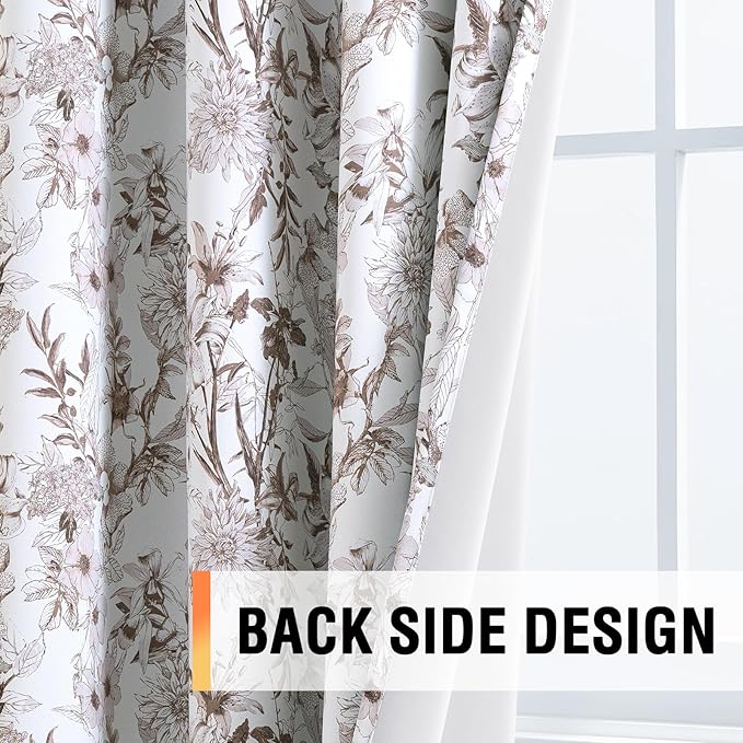 H.VERSAILTEX Blackout Curtains 84 Inch Length 2 Panels Set Floral Print Curtain - Image 5