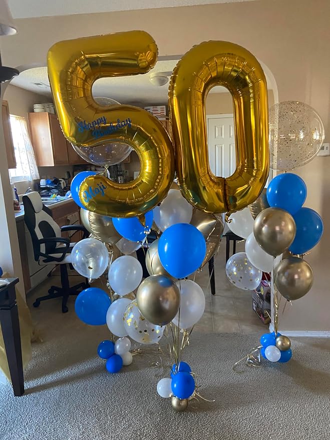 Number Balloon Gold Number 0 for 10 100 Birthday Party Decorations, 40 Inch | - Image 4