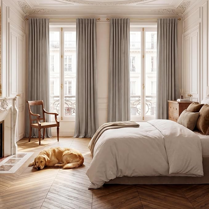 Camel Beige Velvet Curtains for Decor Extra Long, Light Blocking, Summer Heat - Image 8