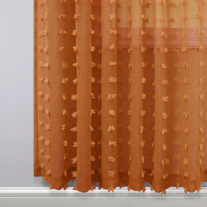 KOUFALL Fall Sheer Curtains 96 Inch Long 2 Panel Set, Autumn Decor - Image 5
