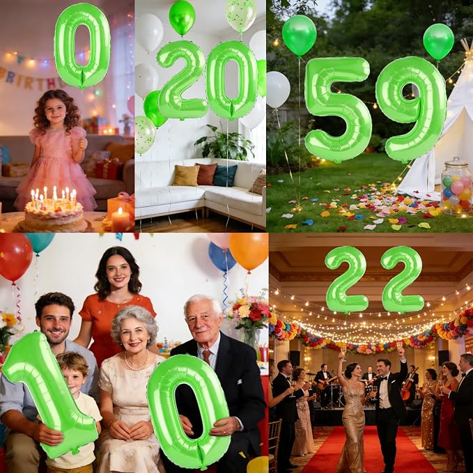 40 Inch Number 59 Balloons for 59th Birthday Party Decorations, 0-100 Fruit - Image 7