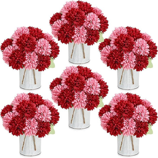 6 Set Pre-Made Flower Table Centerpieces by SEKNHOP