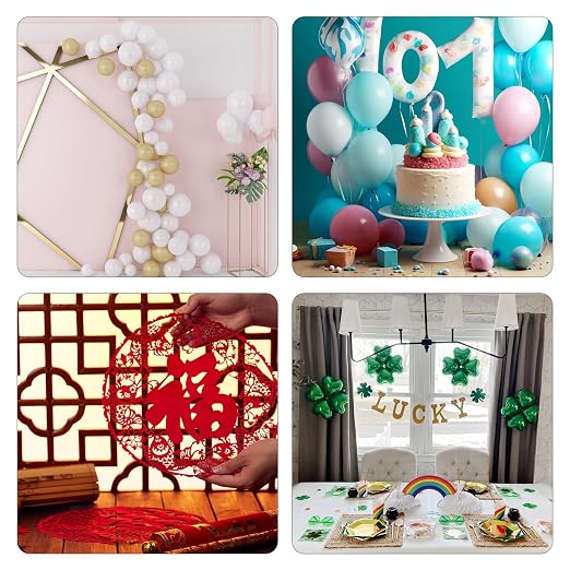 LMJIA 500PC White Balloon Adhesive Dots, Removable Double Sided Adhesive Dots - Image 3