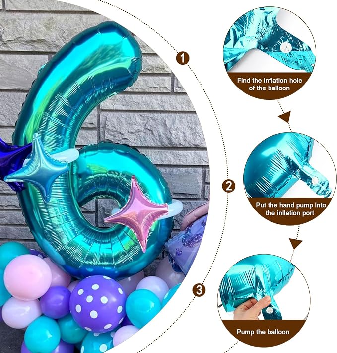 Number Balloons 15 Balloon Light Blue - Image 5