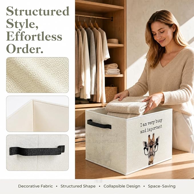 Funny Office Humor Giraffe Storage Basket - Image 2