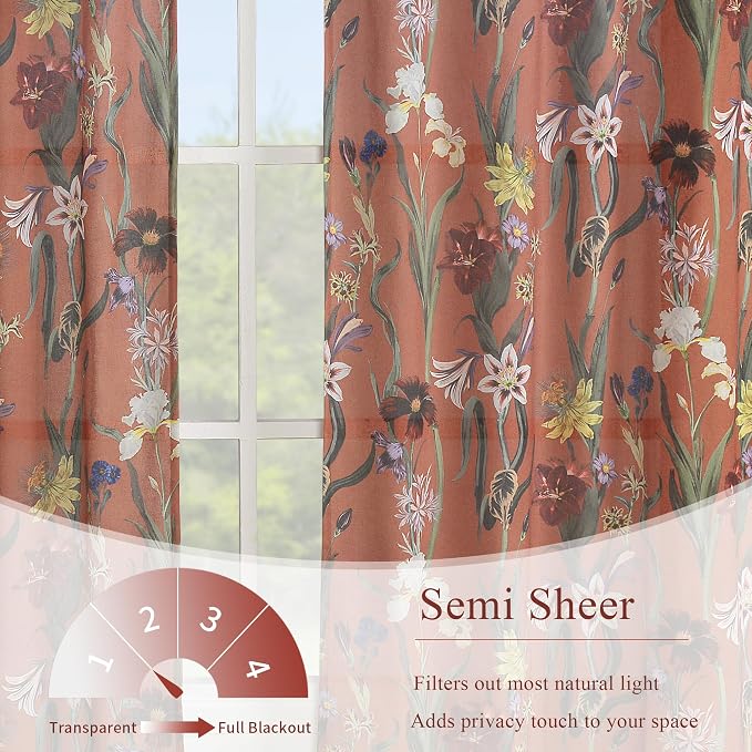 Schweek Boho Curtains 84 Inches Length 2 Panels - Image 3
