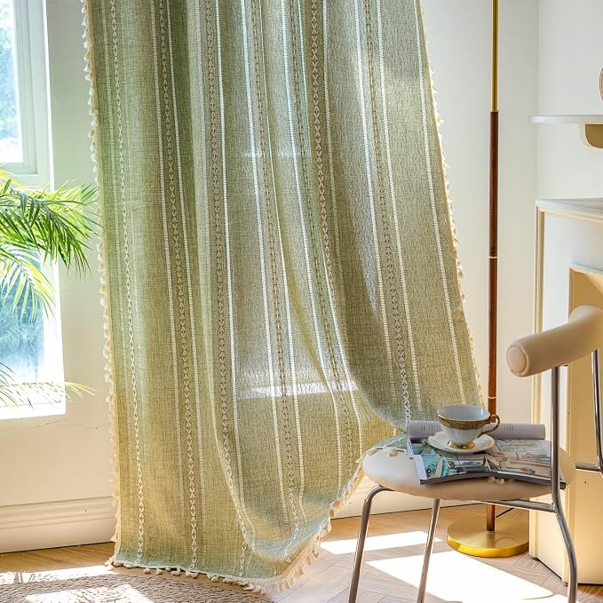 Sutuo Home Green Boho Curtains 102 inches Long - Image 9