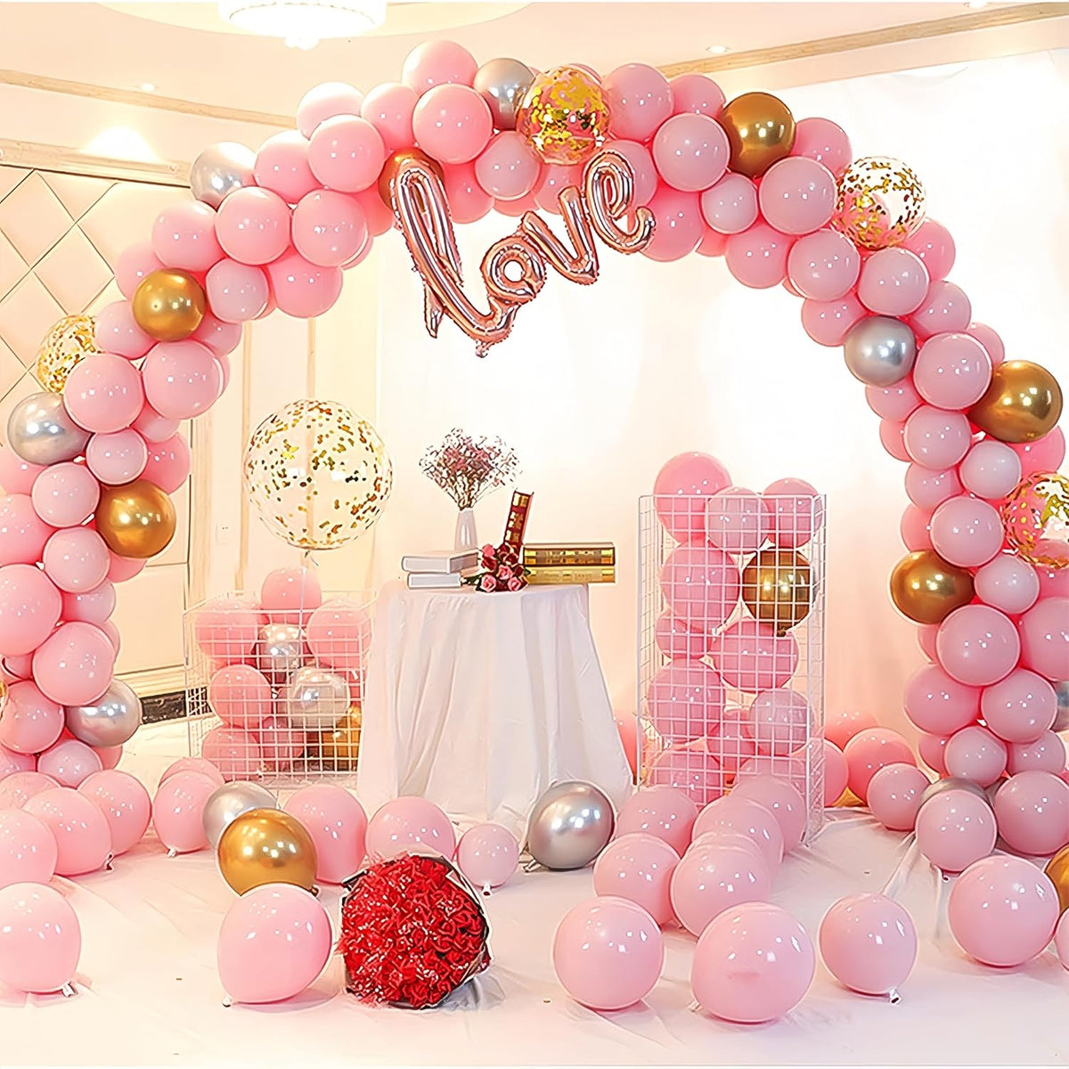 Balloon Clips 200pcs - Reusable Plastic Balloon Holder Clips for Balloon Garland, Arch, Columns - Secure Clips for Party, Wedding, Birthday Decorations