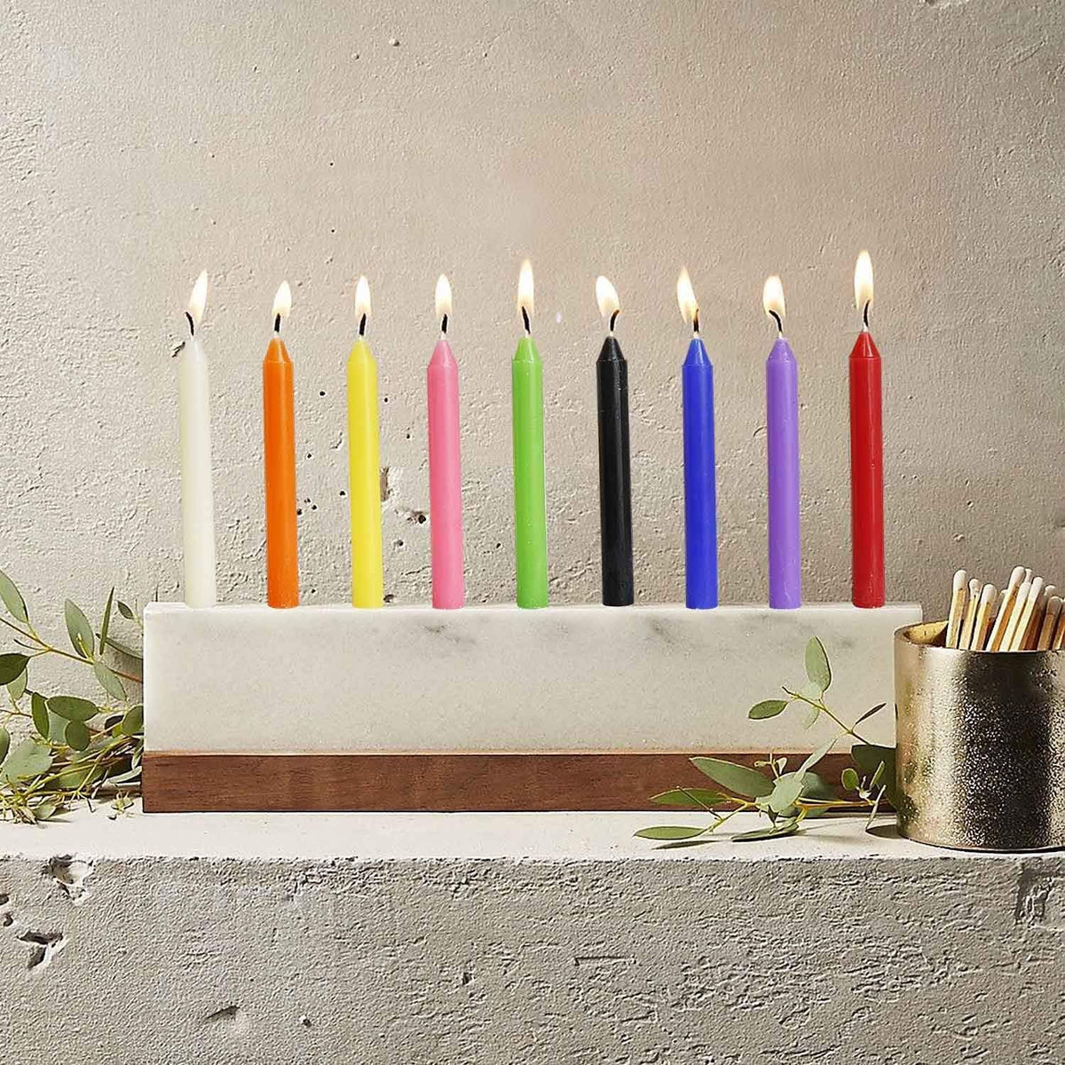100 pcs Spells Chime Candles Unscented Assorted Colors Mini Taper Candles | 4" Tall x 1/2" Diameter | Great for Casting Chimes, Rituals, Spells