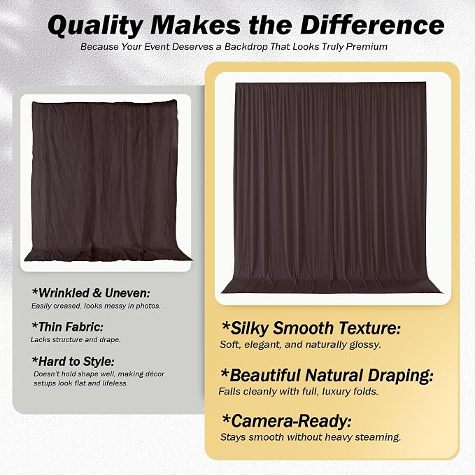 50ft×12ft Brown Backdrop Curtains - Image 4