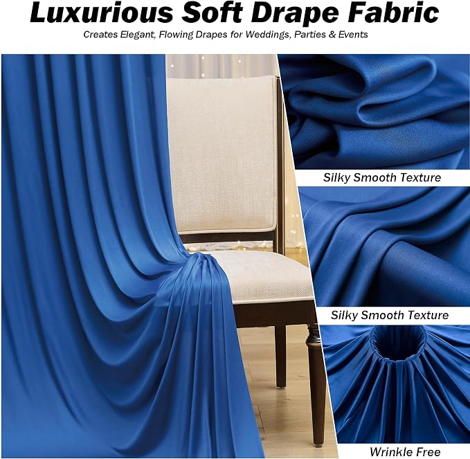 20ft×12ft Royal Blue Backdrop Curtain - Image 4