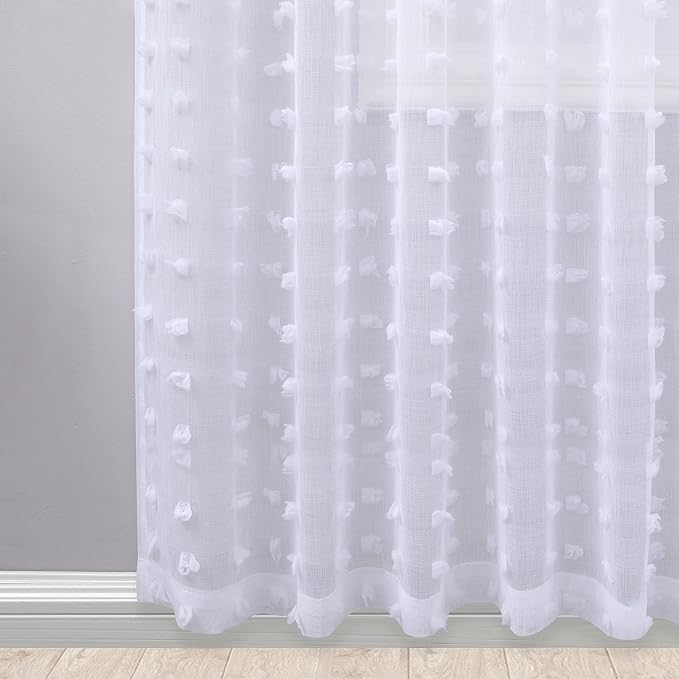 KOUFALL White Sheer Curtains 96 Inches Long - Image 5