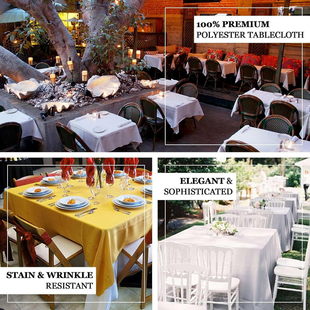 Efavormart 90" Eucalyptus Dusty Sage Wholesale Linens Polyester Square Linen Tablecloth for Kitchen Dining Catering Wedding Birthday Party Events