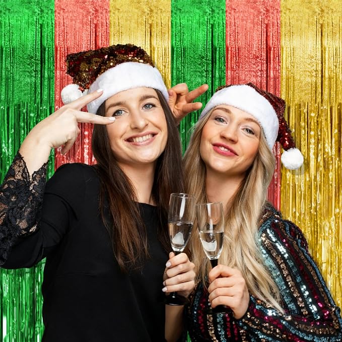 2 Pack Hawaii Backdrop Party Decorations Tinsel Curtain Summer Party Streamer - Image 6