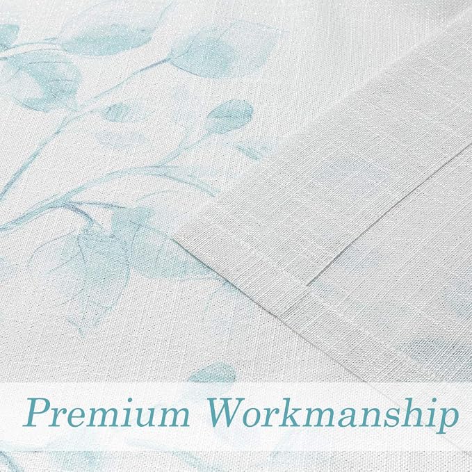 Central Park Leaf Floral Print Metallic Sheer Window Curtain Panel - Image 6