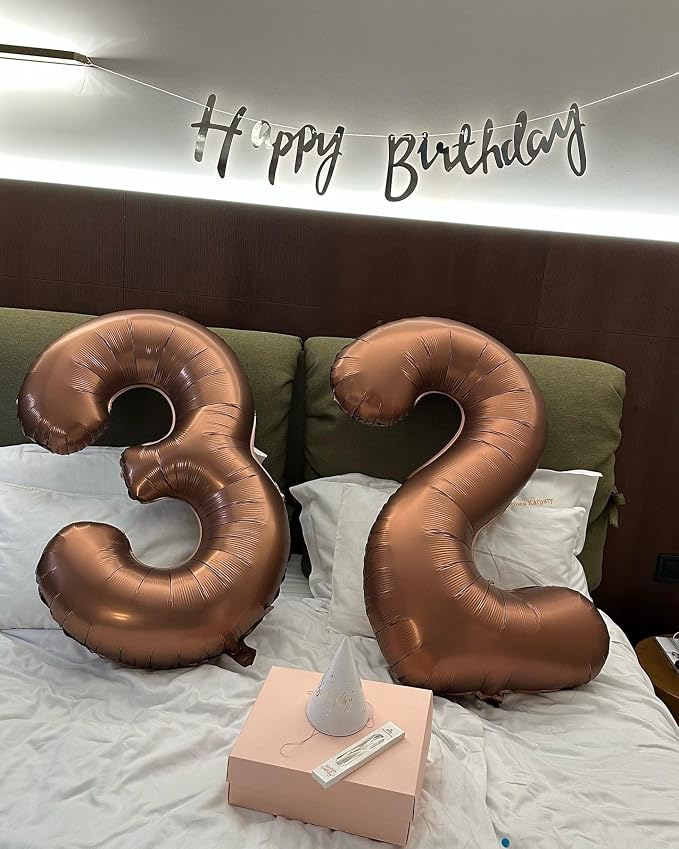 40 Inch Brown Number 7 Balloon Birthday Party Decorations - Image 3